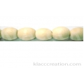 White Wood Oval Beads 7x10mm